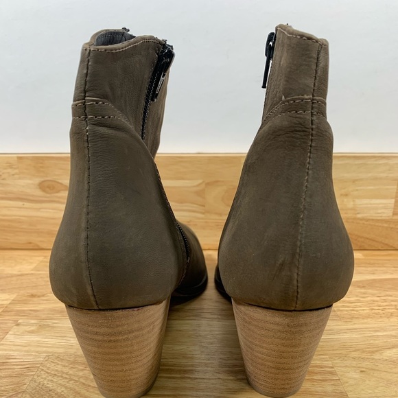 NEW Diba 10 Green Brown Sequoia Suede Leather Zip Booties - Picture 6 of 8